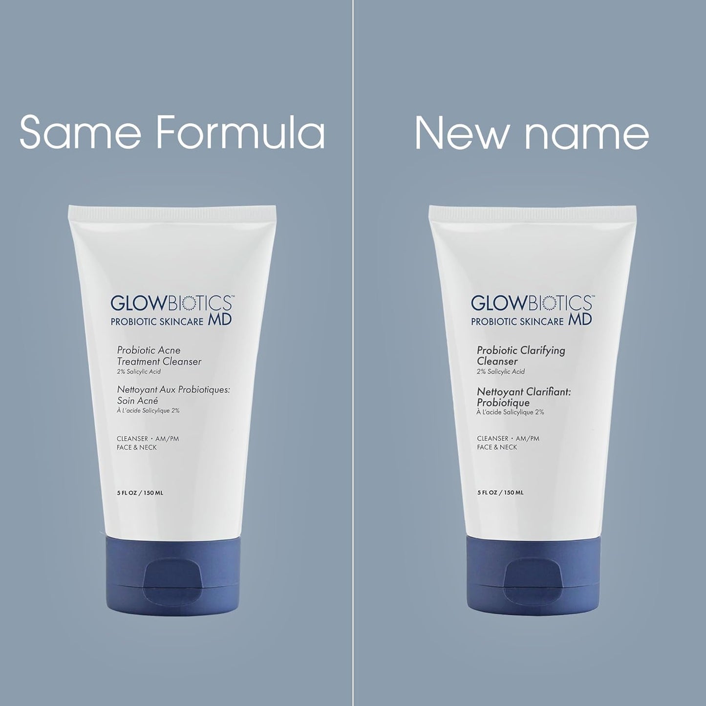 Glowbiotics Probiotic Clarifying Cleanser 5 oz (Formerly Probiotic Acne Cleanser) – Gentle Foaming Face Wash with 2 % Salicylic Acid & Niacinamide, Clears Pores & Excess Oil