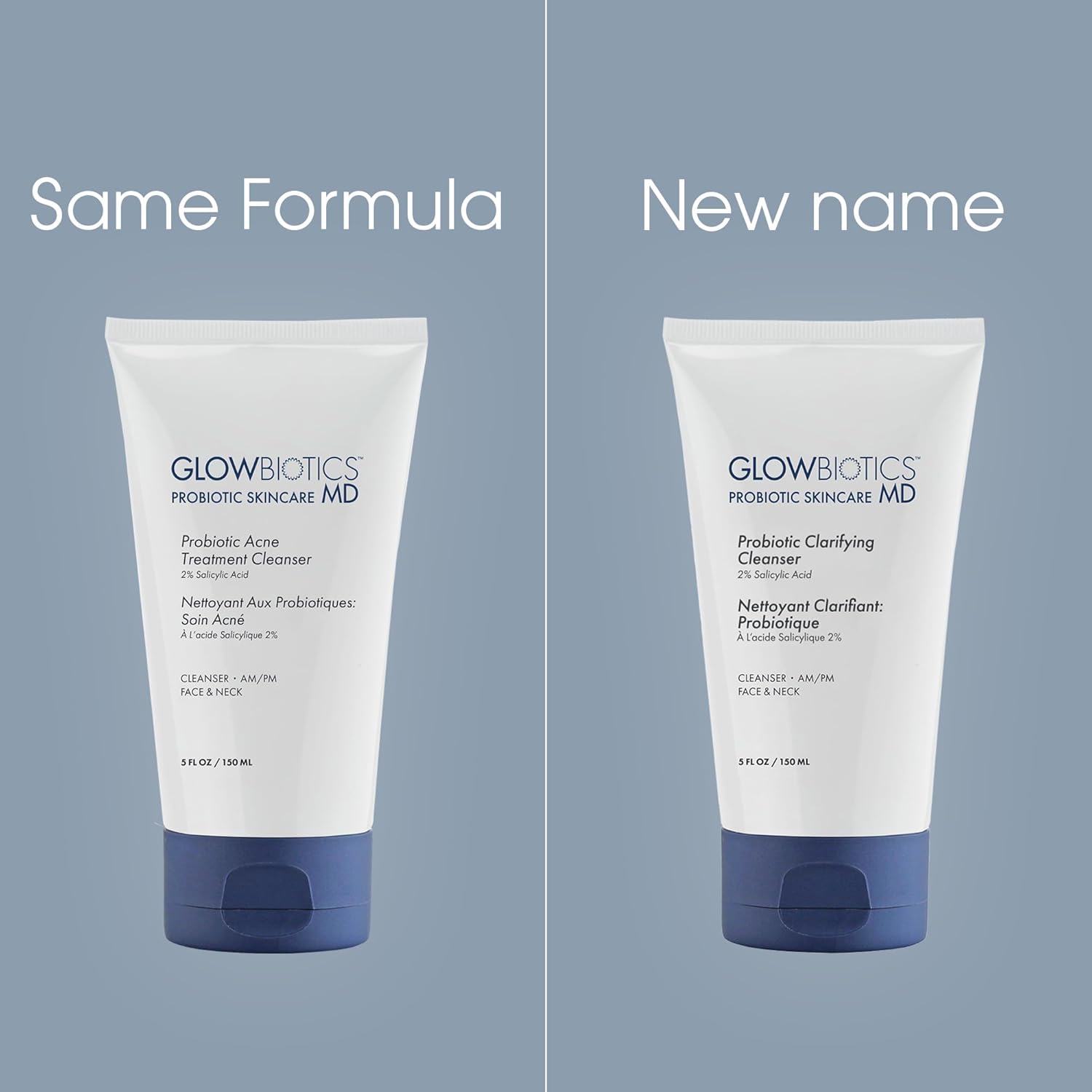 Glowbiotics Probiotic Clarifying Cleanser 5 oz (Formerly Probiotic Acne Cleanser) – Gentle Foaming Face Wash with 2 % Salicylic Acid & Niacinamide, Clears Pores & Excess Oil